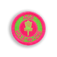 Pink Ace Disc Golf Patch - Iron-on, velcro, peel & stick