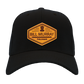 Custom Leather Disc Golf Hat - PDGA Player Badge - Black Ballcap