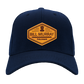 Custom Leather Disc Golf Hat - PDGA Player Badge - Navy Ballcap