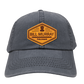 Custom Leather Disc Golf Hat - PDGA Player Badge - Charcoal Ballcap