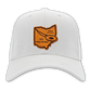 Custom Leather State Disc Golf Hat - PDGA Player Badge - White Ballcap