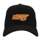 Custom Leather State Disc Golf Hat - PDGA Player Badge - Black Ballcap