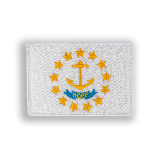 Rhode Island State Flag Disc Golf Patch - velcro patch